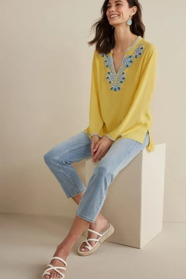 Soft Surroundings Soraya Embellished Tunic- Tops