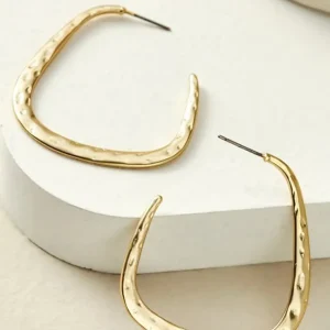 Soft Surroundings Soreli Hammered Hoop Earrings- Jewelry | Earrings