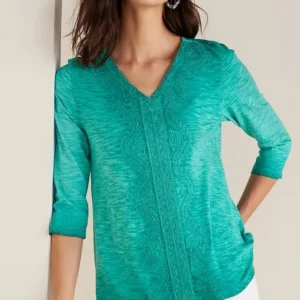 Soft Surroundings Trevi Lace Top- Tops