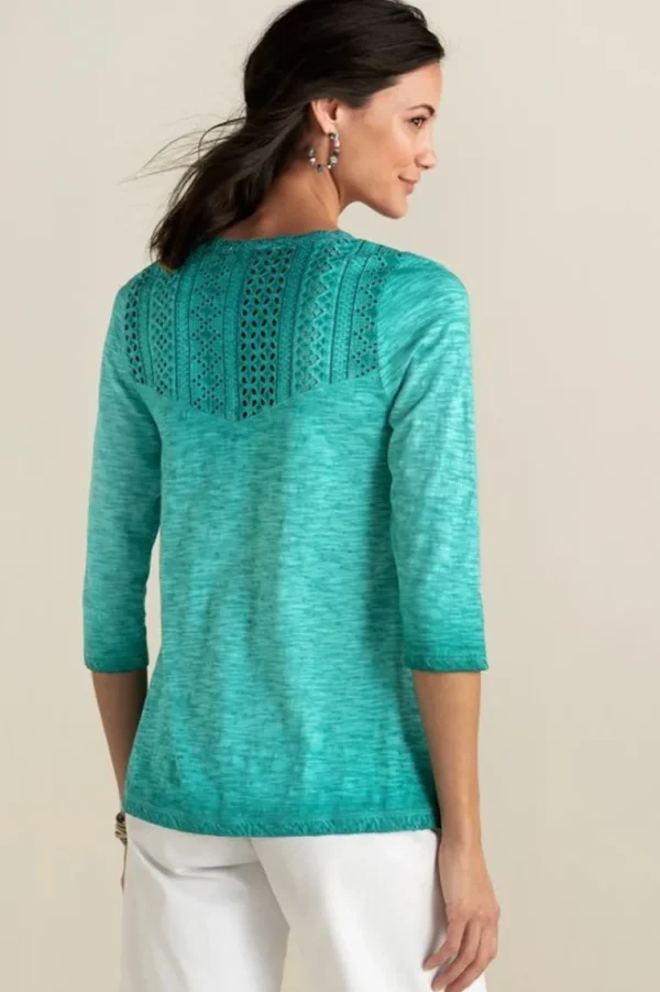 Soft Surroundings Trevi Lace Top- Tops