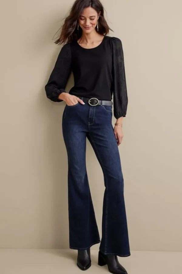 Soft Surroundings Ultimate Denim Flare Jeans- Jeans