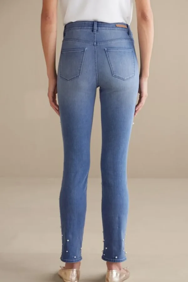 Soft Surroundings Ultimate Denim Pearl Straight Leg Jeans- Jeans