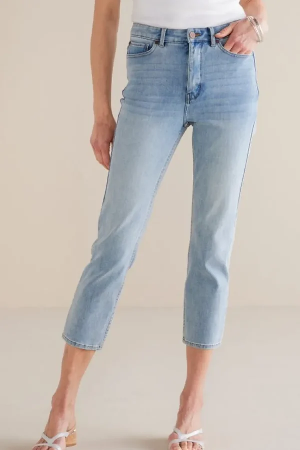 Soft Surroundings Ultimate Denim Slim Leg Crop Jeans- Jeans