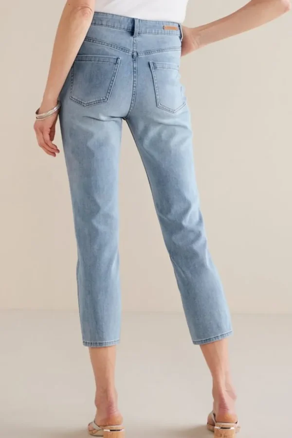 Soft Surroundings Ultimate Denim Slim Leg Crop Jeans- Jeans