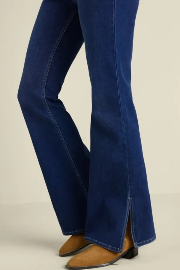 Soft Surroundings Ultimate Denim Slit Hem Flare Jeans- Jeans