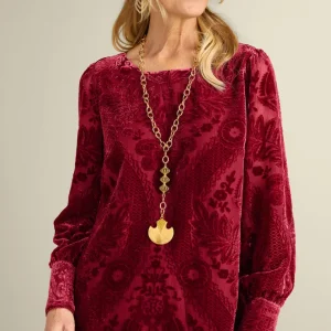 Soft Surroundings Vanetta Velvet Top- Tops