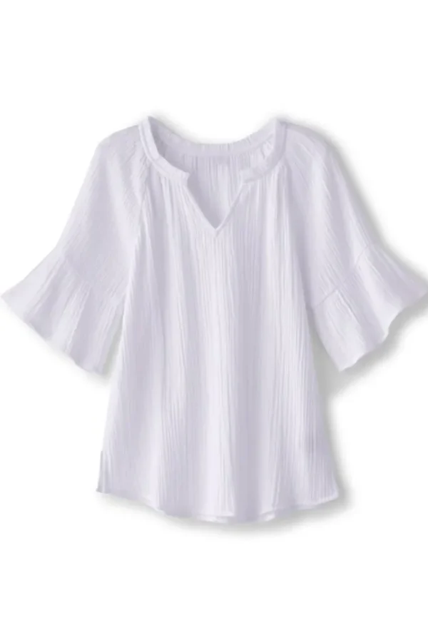 Soft Surroundings Vinka Gauze Pullover- Tops