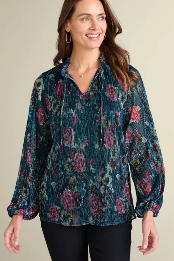 Soft Surroundings Yvonne Shimmer Top- Tops